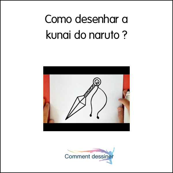 Como desenhar a kunai do naruto